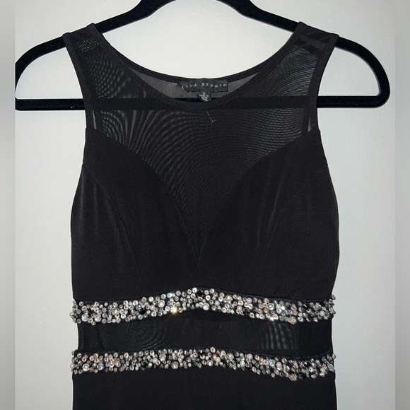 NWOT Black Dress with silver sequin detailed - Picture 3 of 4